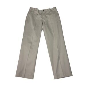 Brooks Brothers Advantage‎ Chino Clark Mens Pants W37 L30 Khaki Flat Front